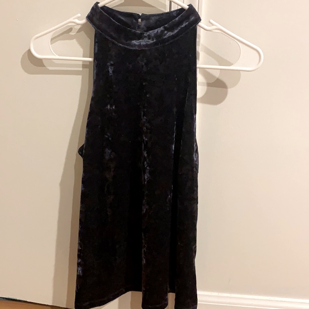 Velvet, hick neck, sleeveless top